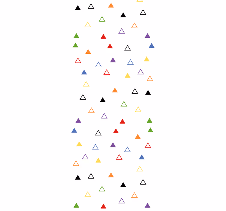 Kleurrijk driehoekig motief geometrisch behang - TenStickers
