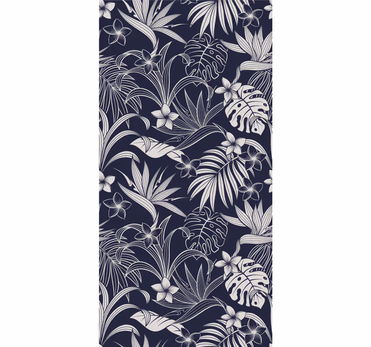 Tropisch bloemdessin behang bloemen - TenStickers