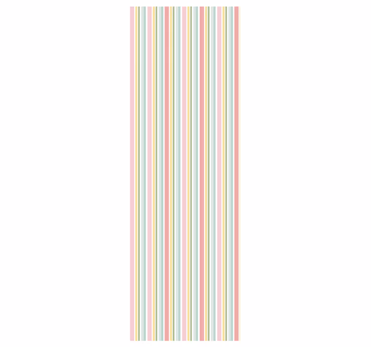 Harmonie met pastelstrepen behang strepen horizontaal - TenStickers