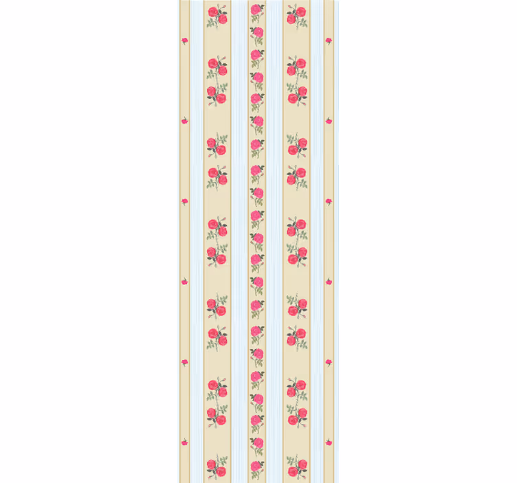 Bloemige gestreepte elegantie strepen behang - TenStickers