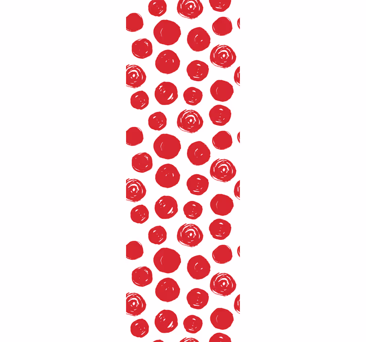 Bloemenstippenpatroon behang bloemen - TenStickers