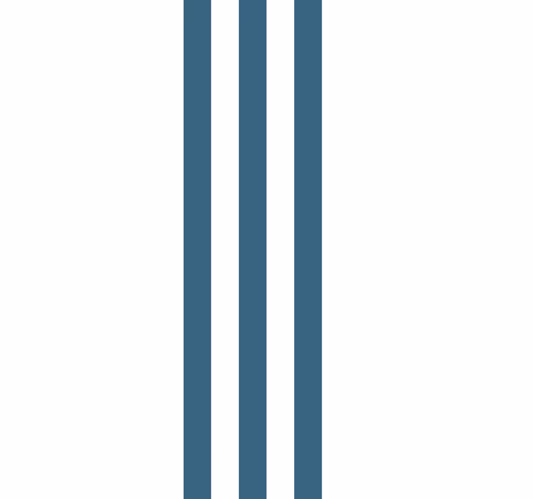 Marineblauw verticaal patroon strepen behang - TenStickers