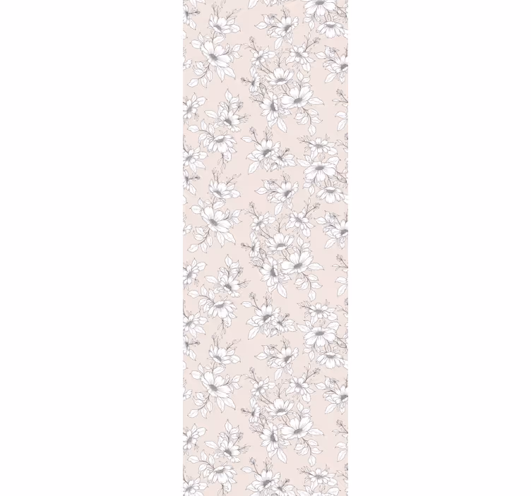 Elegante beige compositie behang bloemen - TenStickers