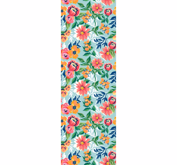 Bloementuin ontwerp behang bloemen - TenStickers