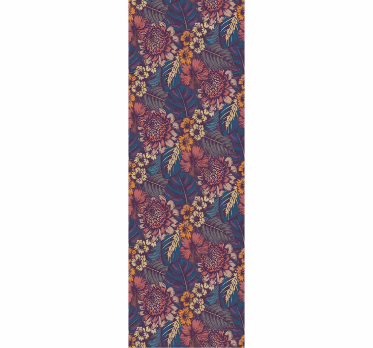 Botanisch vintage patroon behang bloemen - TenStickers