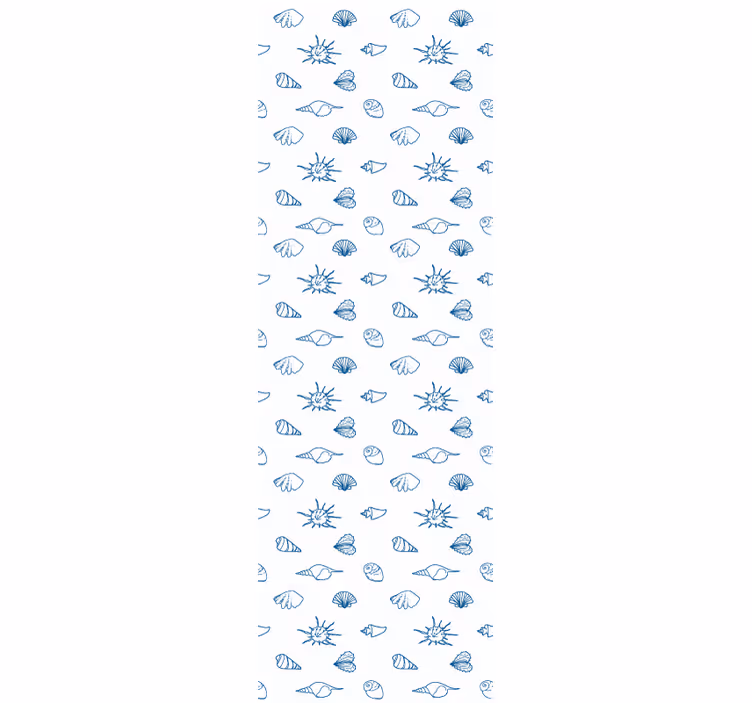 Nautisch schetsmotief vissen behang - TenStickers