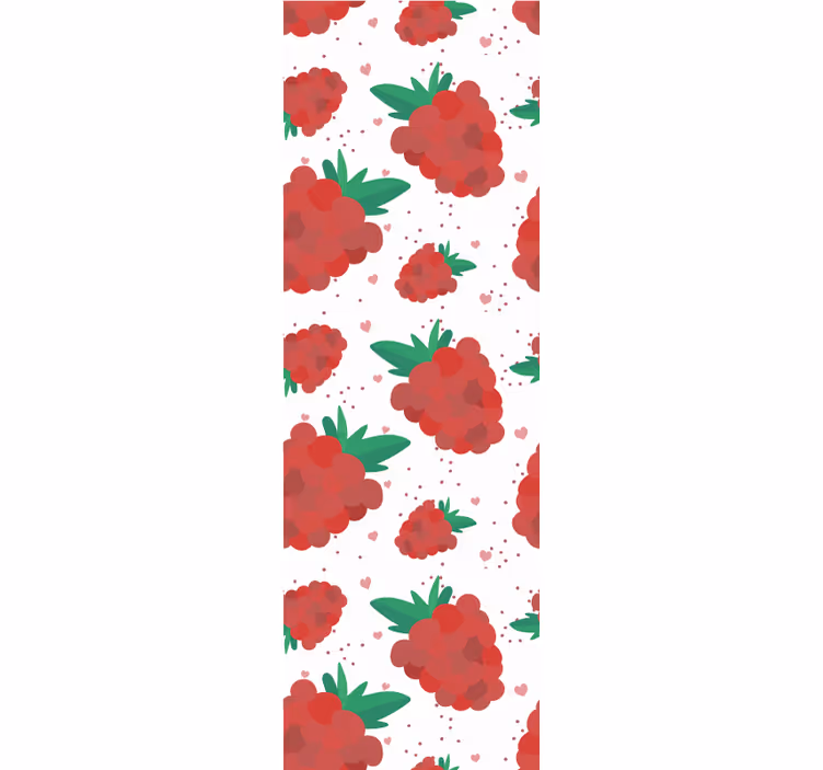 Frambozen patroon natuur behang - TenStickers
