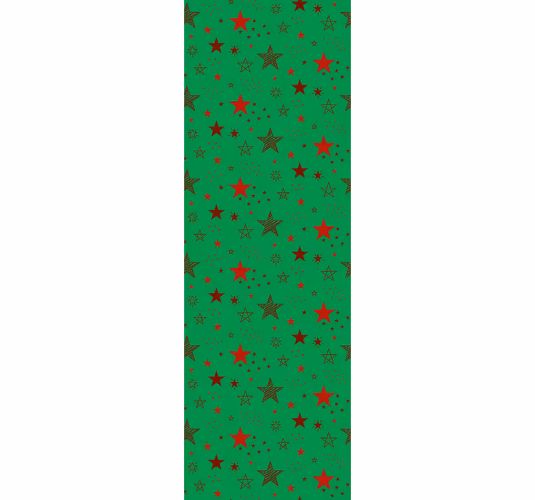 Feestelijk sterpatroon behang kerst - TenStickers