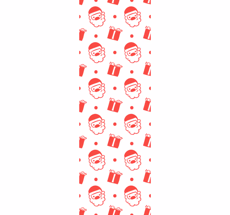 Feestelijk motief van de kerstman behang kerst - TenStickers