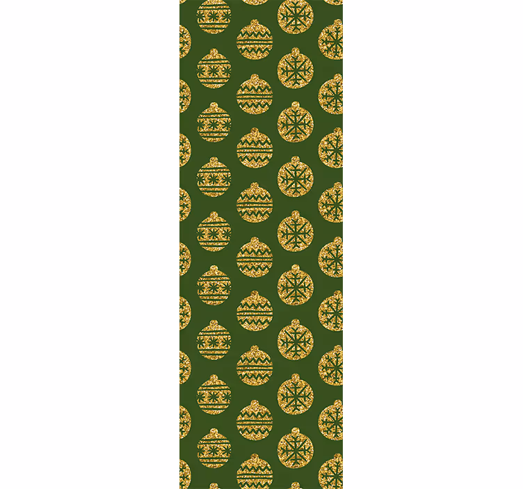 Feestelijk ornamentpatroon behang kerst - TenStickers