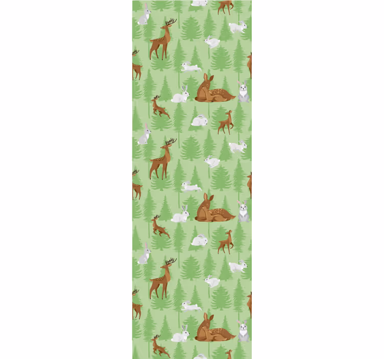 Bosdierenpatroon dieren behang - TenStickers