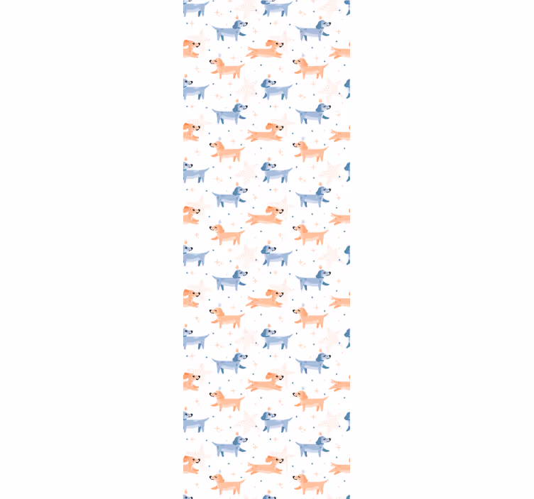 Speelse puppy's thema babykamer behang - TenStickers