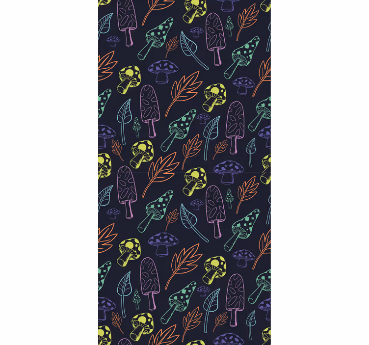 Funky bospatroon natuur behang - TenStickers