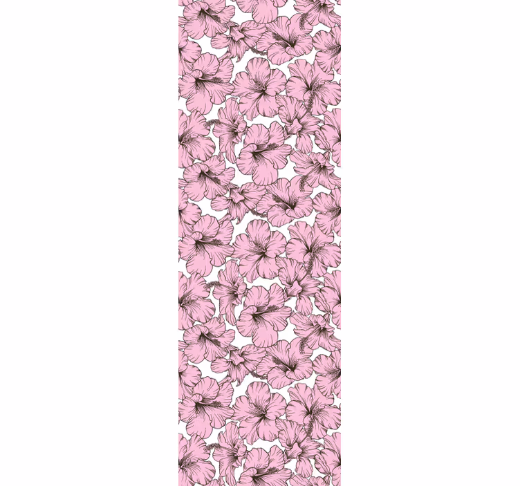 Hibiscus bloemstuk behang bloemen - TenStickers