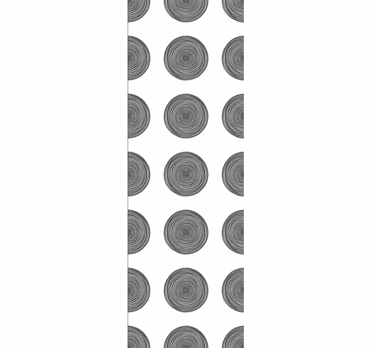 Cirkelvormige houtpatronen behang print - TenStickers
