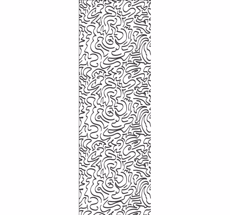 Kronkelig patroon abstract behang - TenStickers