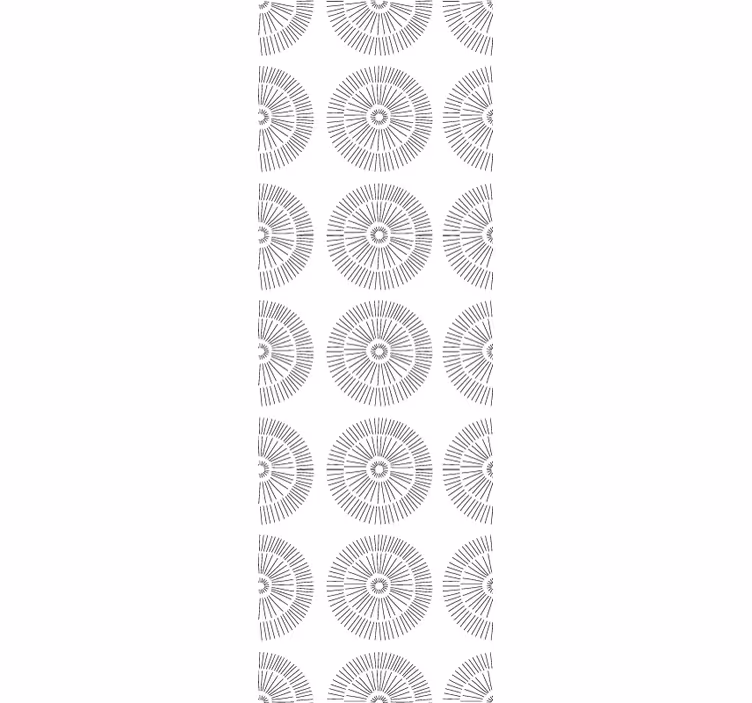 Minimalistische cirkelvormige patronen woonkamer behang - TenStickers