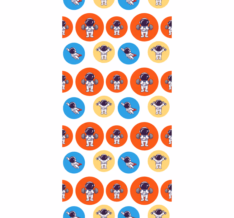 Astronaut patroon leuk behang kinderkamer - TenStickers