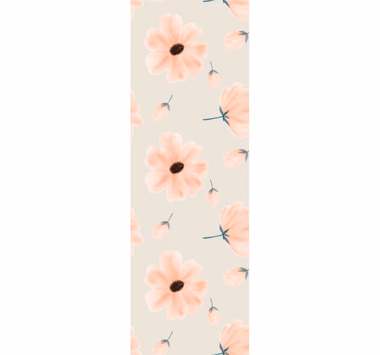 Zacht elegant patroon behang bloemen - TenStickers