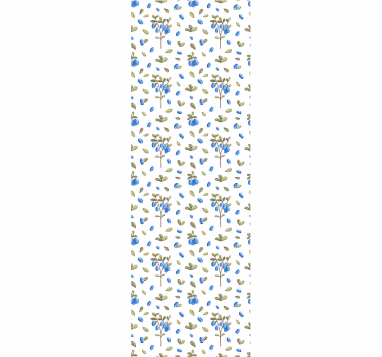 Bosbessen botanisch behang bloemen - TenStickers