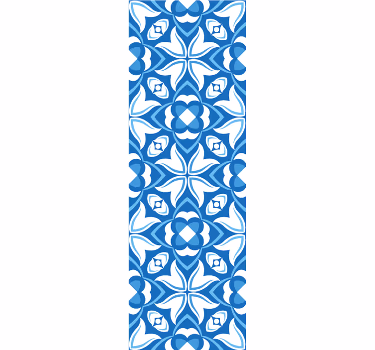 Elegante blauwe patronen tegels behang - TenStickers