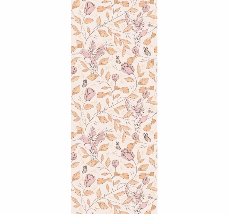 Delicaat beige motief behang bloemen - TenStickers