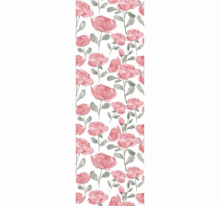 Aquarel rozen behang bloemen - TenStickers