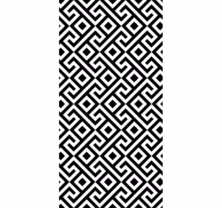 Ingewikkeld zwart-wit ontwerp geometrisch behang - TenStickers