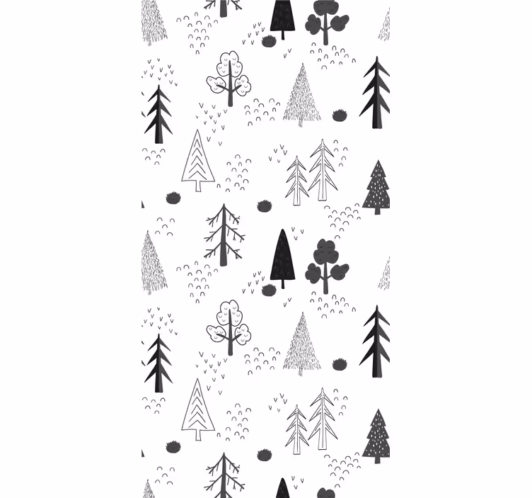 Scandinavisch bos natuur behang - TenStickers