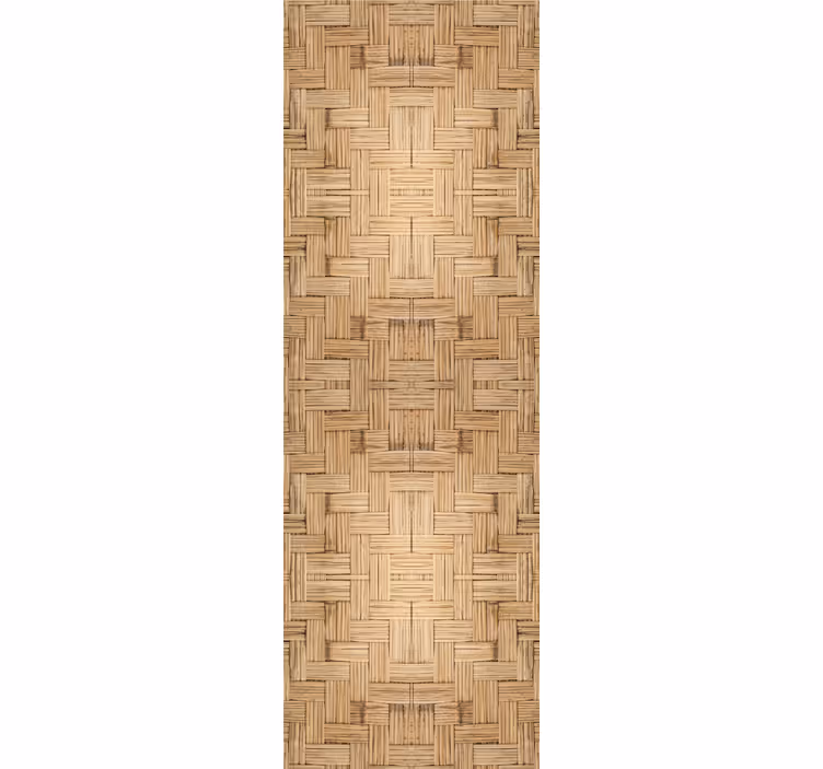 Mandvlechtpatroon hout behang - TenStickers