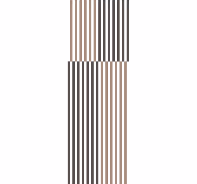 Strepen behang stijlvol beige en bruin ontwerp - TenStickers