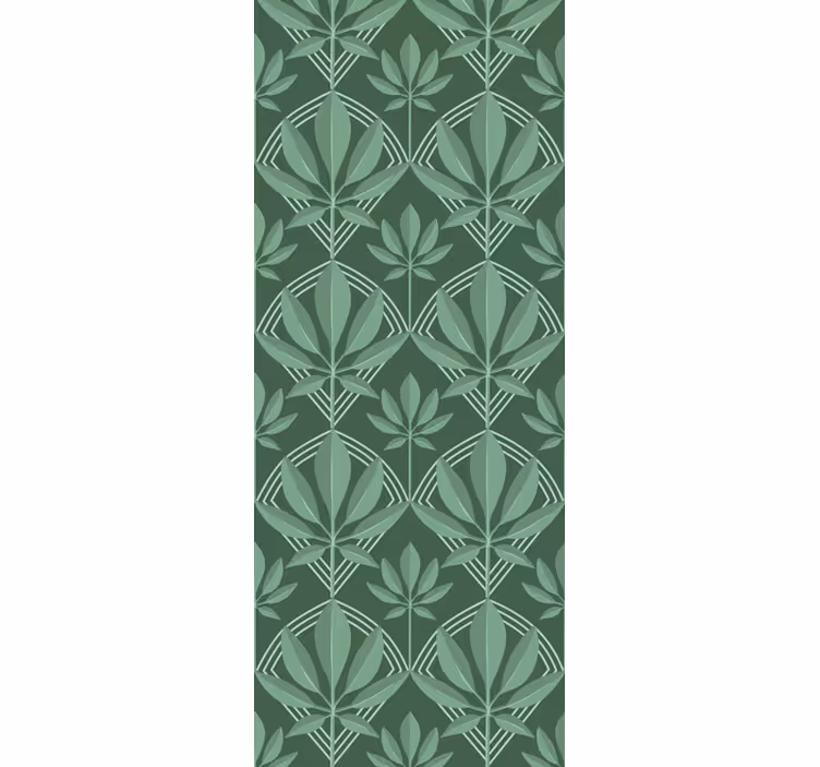 Groen verticaal patroon woonkamer behang - TenStickers