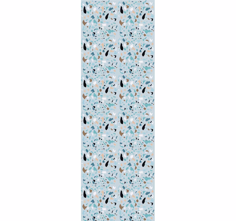 Lichtblauw terrazzo-effect behang eetkamer - TenStickers