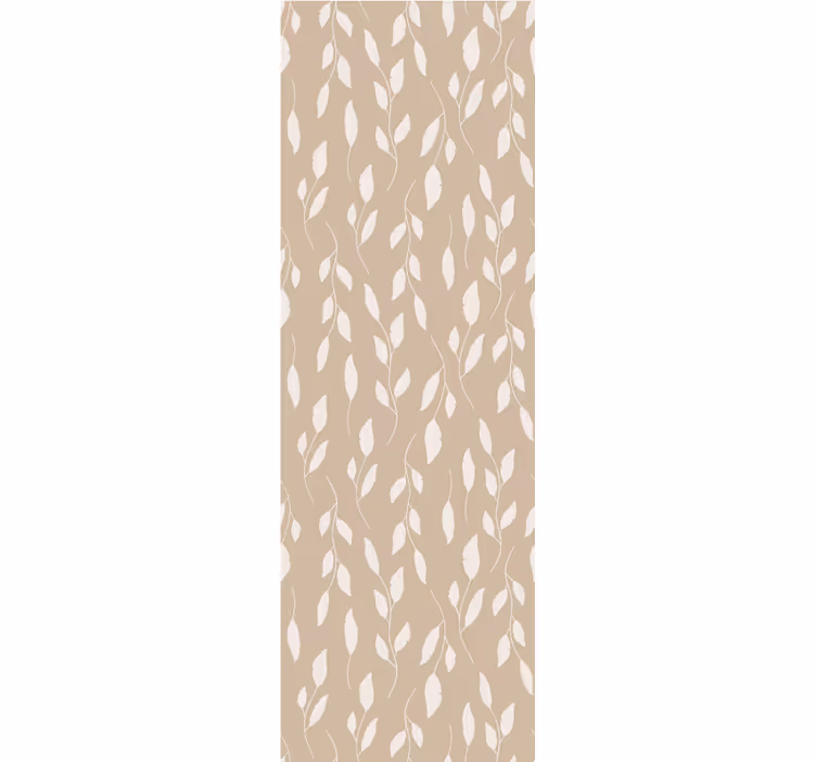 Beige delicaat patroon behang bladeren - TenStickers
