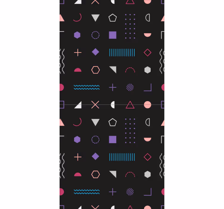 Kleurrijke vormen geometrisch behang - TenStickers