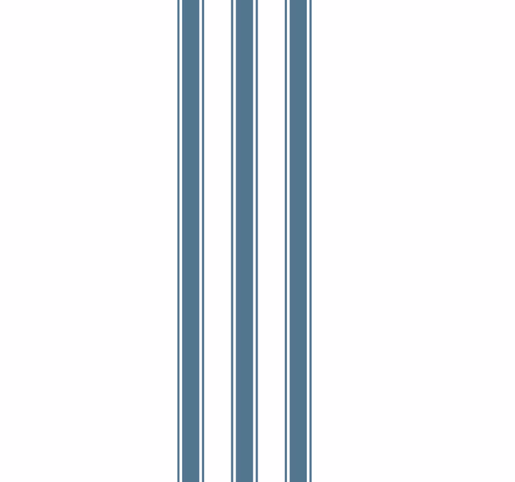 Smal blauw verticaal patroon strepen behang - TenStickers