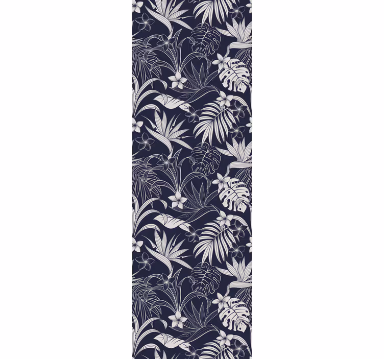 Tropische bloemenontwaking behang bloemen - TenStickers