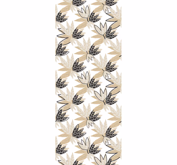 Bladrijk botanisch ontwerp behang bladeren - TenStickers