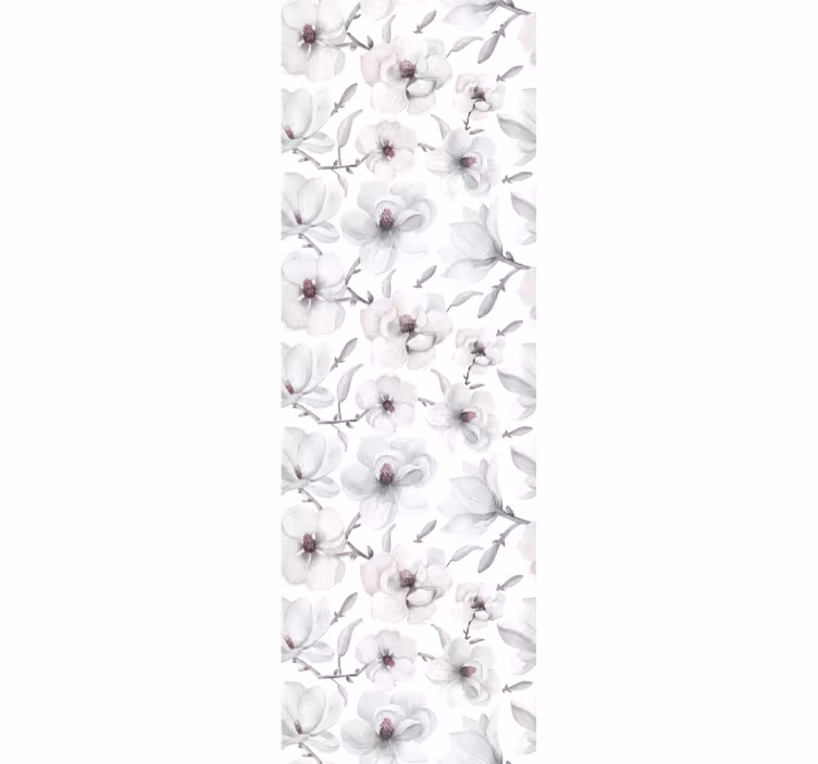 Elegant grijs motief behang bloemen - TenStickers