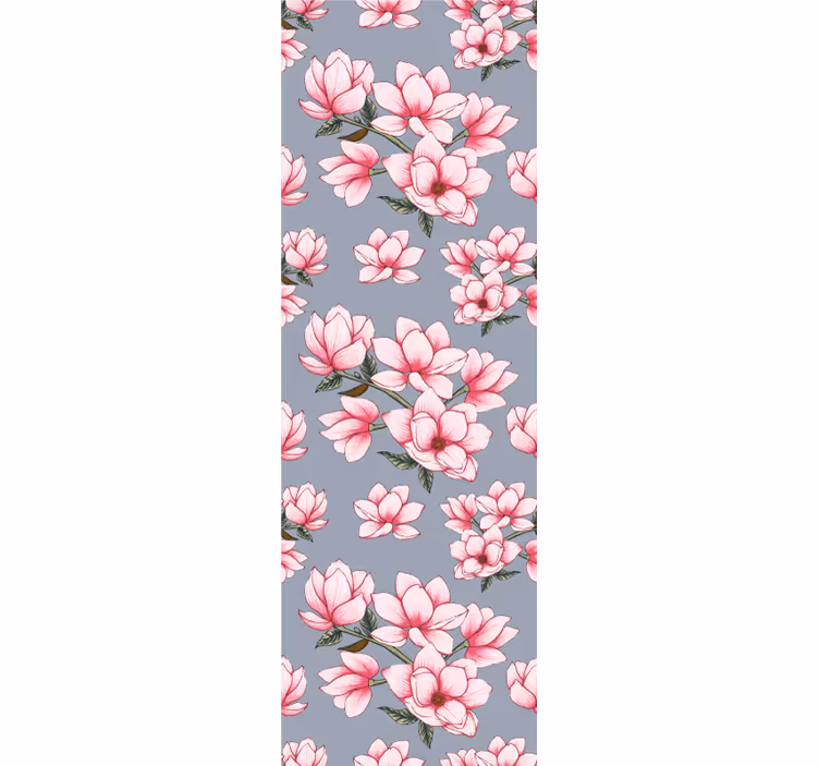Magnolia roze patroon behang bloemen - TenStickers