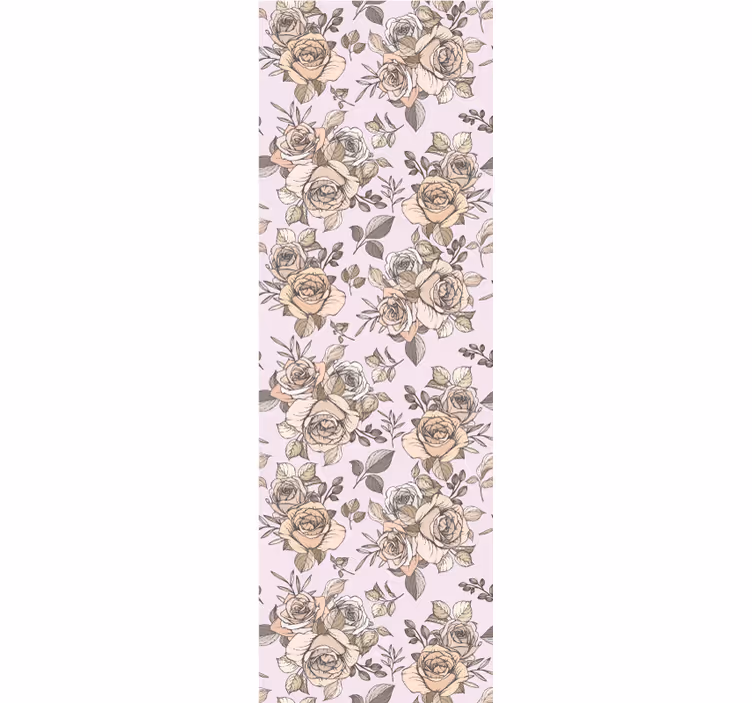 Rozen vintage patroon behang bloemen - TenStickers