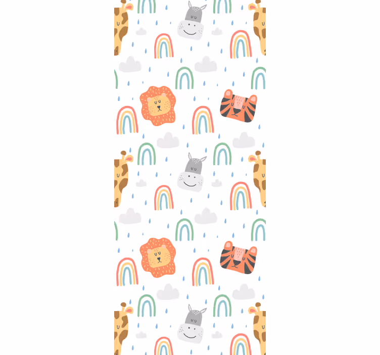 Safari dieren babykamer behang - TenStickers