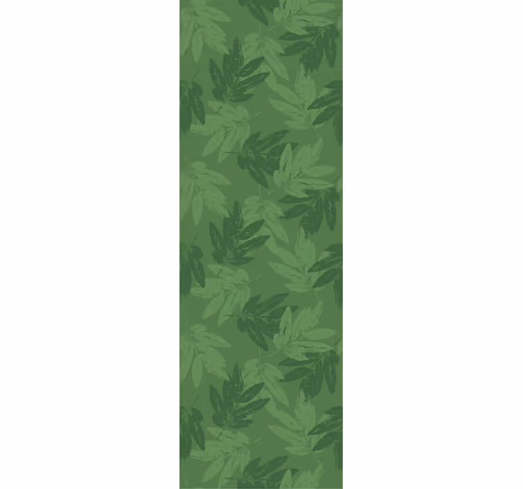 Groen eenvoudig patroon behang bladeren - TenStickers