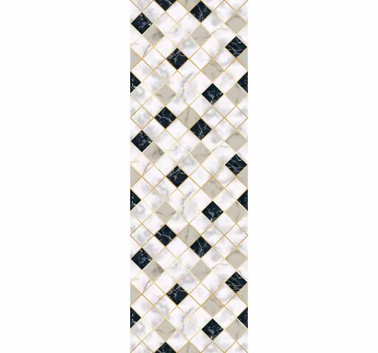 Elegant ruitpatroon marmeren behang - TenStickers