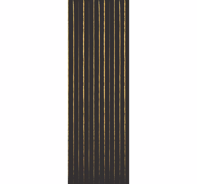 Gouden en zwart patroon strepen behang - TenStickers