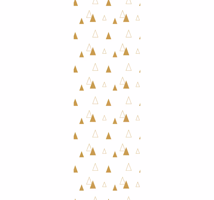 Behang driehoeken gouden patroon - TenStickers
