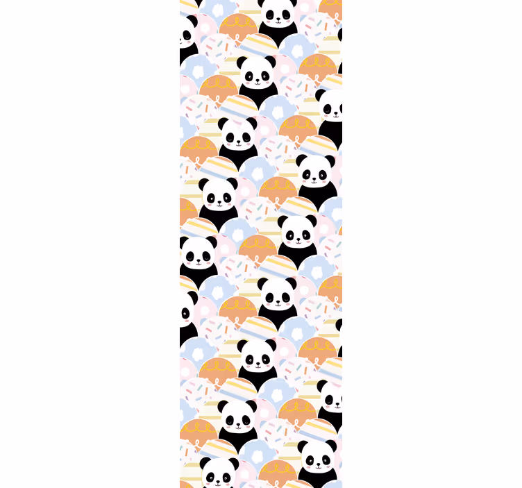 Panda patroon dieren behang - TenStickers