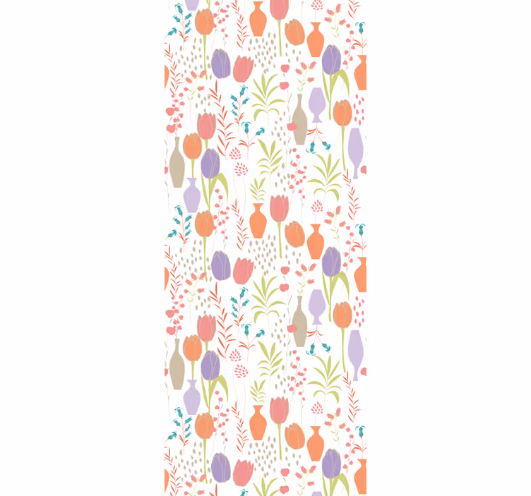 Gestileerde bloemenpatronen behang bloemen - TenStickers