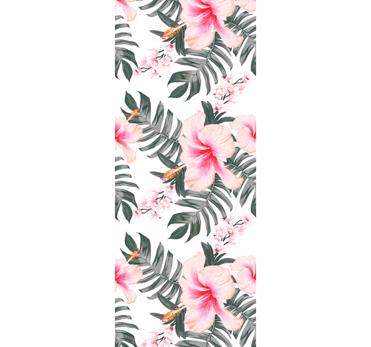 Bloemen behang Orchidee roos patroon - TenStickers