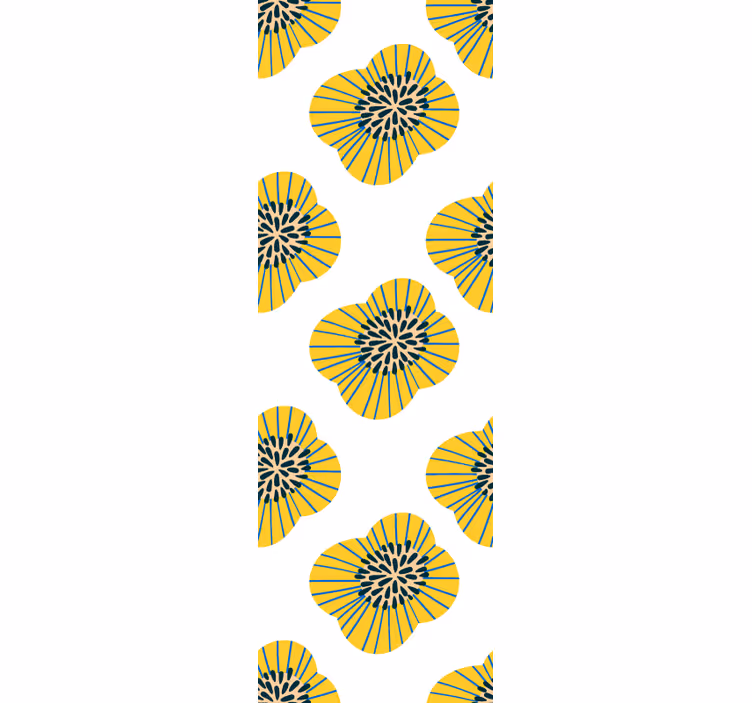 Stijlvol bloemenpatroon behang bloemen - TenStickers